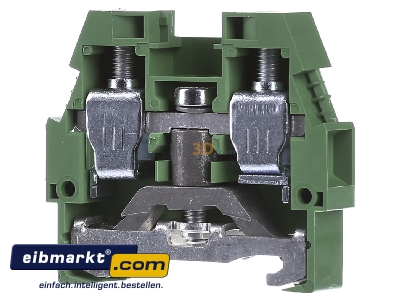 Front view Wieland WKI 16 SL/35/V0 Ground terminal block 2-p 12mm
