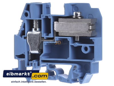 Front view Wieland WKI 10 ETK/U/V0 Neutral disconnect terminal block 10mm
