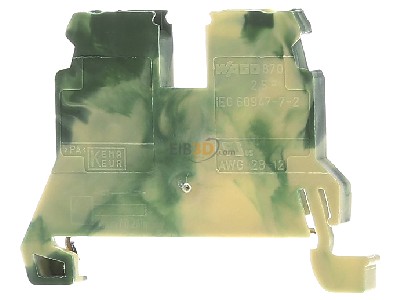 Ansicht hinten WAGO 870-907 Schutzleiterklemme 0,08-2,5/4mmq gn/ge 