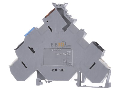 Ansicht hinten WAGO 280-580 Initiatorenklemme 0,05-2,5mmq grau 