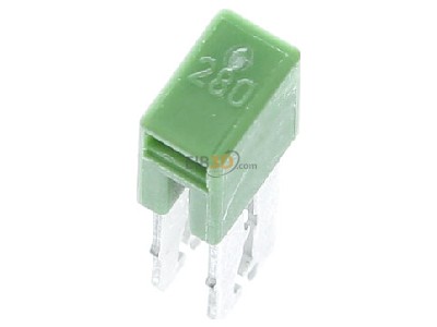 Ansicht oben links WAGO 280-422 Querbrcker ge/gn, isoliert 