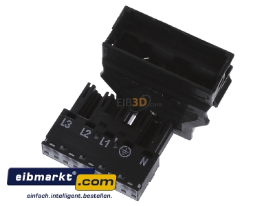 Ansicht oben vorne WAGO Kontakttechnik 770-115 Stecker 2x0,5-4mmq schwarz 