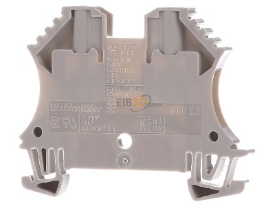 Back view Weidmller WDU 2.5 Feed-through terminal block 5mm 24A 
