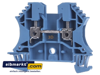 Front view Weidmller WDU 2.5 BL Feed-through terminal block 5mm 24A
