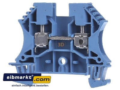 Front view Weidmller WDU 4 BL Feed-through terminal block 6mm 32A
