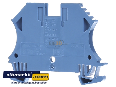 Back view Weidmller WDU 4 BL Feed-through terminal block 6mm 32A
