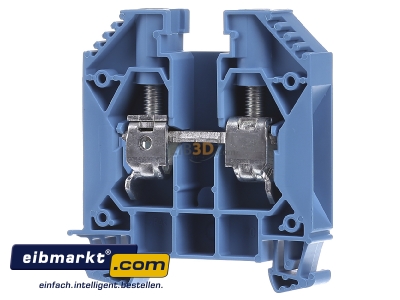 Frontansicht Weidmller WDU 16 BL Durchgangsklemme 60x11,9x63mm bl 