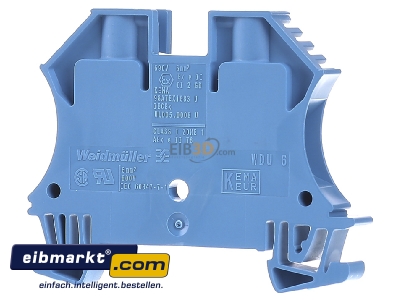 Back view Weidmller WDU 6 BL Feed-through terminal block 8mm 41A - 
