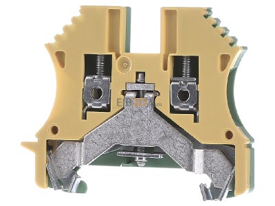 Front view Weidmller WPE 2.5 Ground terminal block 1-p 5mm 
