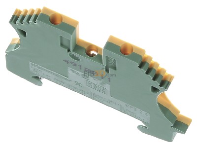 Top rear view Weidmller WPE 2.5 Ground terminal block 1-p 5mm 
