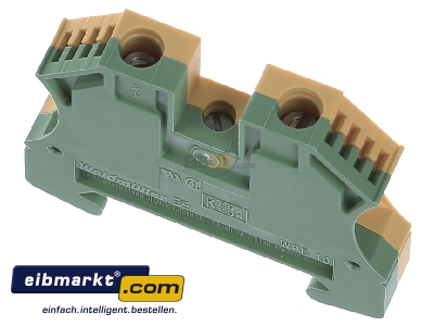 Top rear view Weidmller WPE 10 Ground terminal block 1-p 10mm - 
