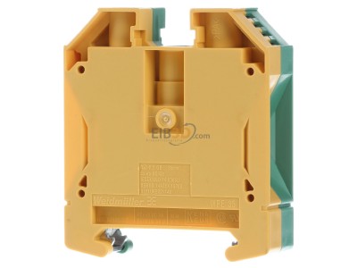 Front view Weidmller WPE 35 Ground terminal block 1-p 16mm 
