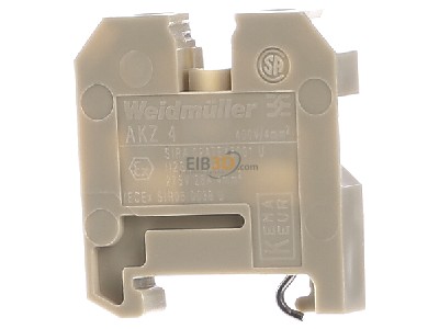 Back view Weidmller AKZ 4 Feed-through terminal block 6mm 21A 
