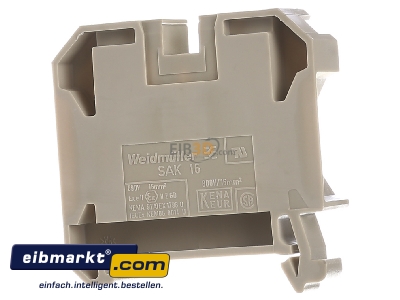 Back view Weidmller SAK 16/35 PA Feed-through terminal block 12mm 76A - 
