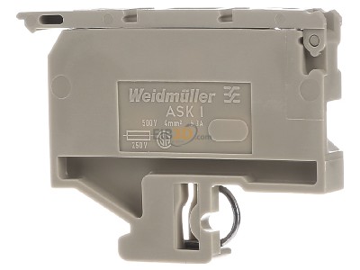 Back view Weidmller ASK 1 G-fuse 5x20 mm terminal block 6,3A 8mm 
