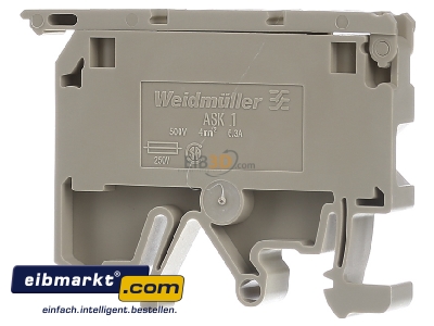 Back view Weidmller ASK 1/EN G-fuse 5x20 mm terminal block 6,3A 8mm

