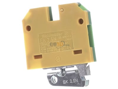 Front view Weidmller EK 2.5N Ground terminal block 1-p 6mm 
