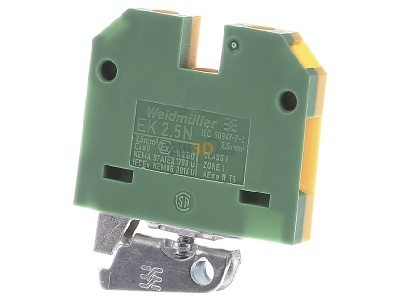 Back view Weidmller EK 2.5N Ground terminal block 1-p 6mm 
