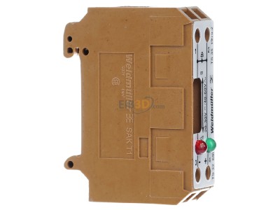 View on the left Weidmller SAKT E/35 2LD 60VAC Disconnect terminal block 27A 1-p 19mm 
