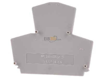 Front view Weidmller WAP WDK2.5 End/partition plate for terminal block 
