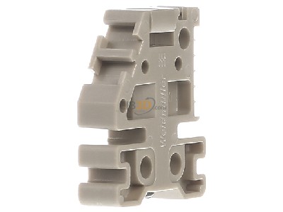 View on the left Weidmller EWK 1 End bracket for terminal block screwable 
