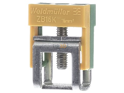 Back view Weidmller ZB 16K GE/GN Busbar terminal 16mm 
