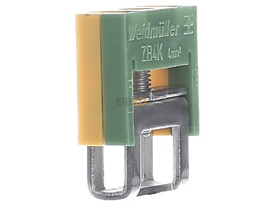 View on the left Weidmller ZB 4K GE/GN Busbar terminal 4mm 
