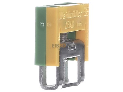View on the right Weidmller ZB 4K GE/GN Busbar terminal 4mm 
