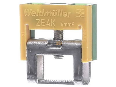 Back view Weidmller ZB 4K GE/GN Busbar terminal 4mm 
