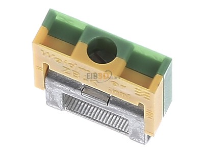 Top rear view Weidmller ZB 4K GE/GN Busbar terminal 4mm 
