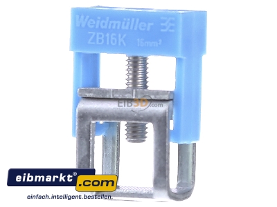 Ansicht hinten Weidmller ZB 16K BL Zugbgel bl L=19mm B=10mm 