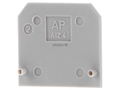 Back view Weidm�ller AP AKZ4 End/partition plate for terminal block 
