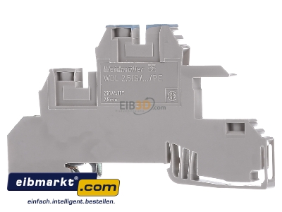 Back view Weidmller WDL 2.5/S/N/L/PE Installation terminal block 6mm 24A 3-p - 
