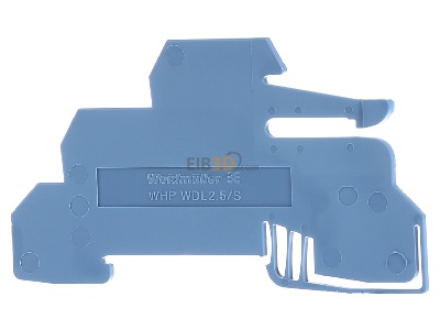 Back view Weidmller WHP WDL2.5/S BL End/partition plate for terminal block 

