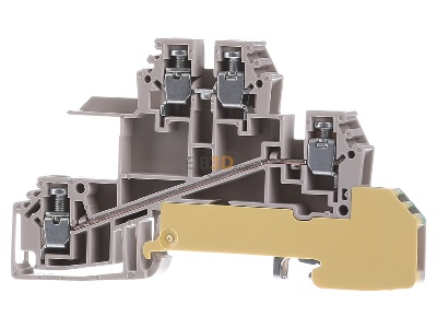 Front view Weidmller WDL 2.5/S/L/L/PE Installation terminal block 6mm 24A 3-p 
