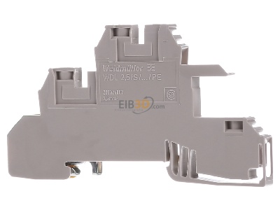 Back view Weidmller WDL 2.5/S/L/L/PE Installation terminal block 6mm 24A 3-p 
