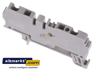 Ansicht oben hinten Weidmller ZDU 2.5 Durchgangsklemme beige 