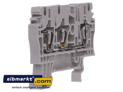 Ansicht links Weidmller ZDU 2.5/3AN Durchgangsklemme 2,5qmm beige 