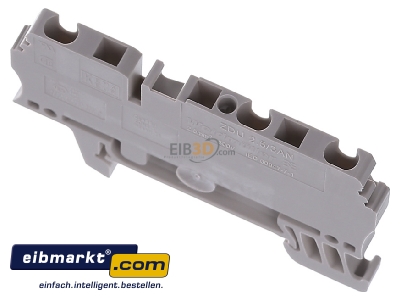 Ansicht oben hinten Weidmller ZDU 2.5/3AN Durchgangsklemme 2,5qmm beige 