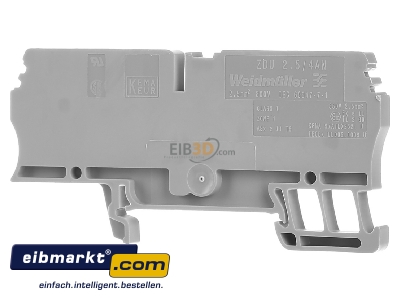 Back view Weidmller ZDU 2.5/4AN Feed-through terminal block 5mm 24A - 
