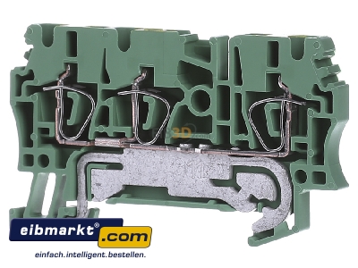Frontansicht Weidmller ZPE 2.5/3AN Schutzleiterklemme 2,5qmm gn/ge 