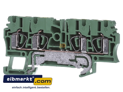 Frontansicht Weidmller ZPE 2.5/4AN Schutzleiterklemme 2,5qmm gn/ge 