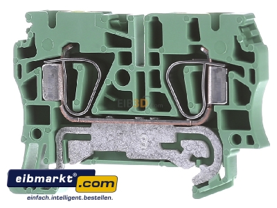 Front view Weidmller ZPE 4 Ground terminal block 1-p 6mm
