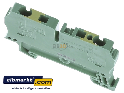 Top rear view Weidmller ZPE 4 Ground terminal block 1-p 6mm
