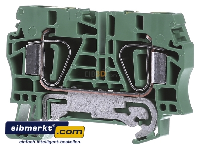 Front view Weidmller ZPE 6 Ground terminal block 1-p 8mm
