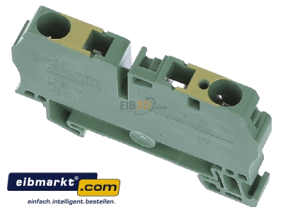 Top rear view Weidmller ZPE 6 Ground terminal block 1-p 8mm
