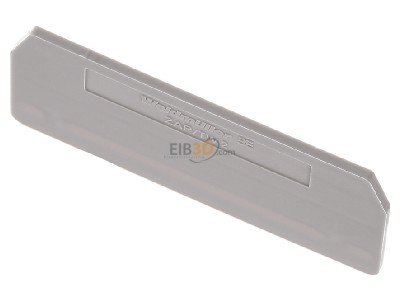 View up front Weidmller ZAP/TW 2 DB End/partition plate for terminal block 
