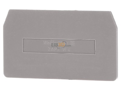 Back view Weidmller ZAP/TW 4 End/partition plate for terminal block 
