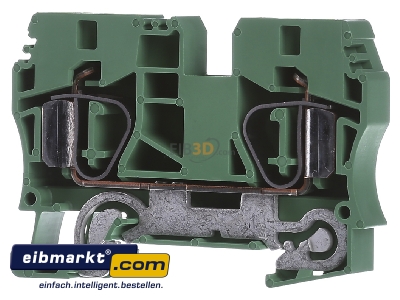 Front view Weidmller ZPE 10 Ground terminal block 1-p 10mm - 
