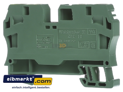 Back view Weidmller ZPE 10 Ground terminal block 1-p 10mm - 
